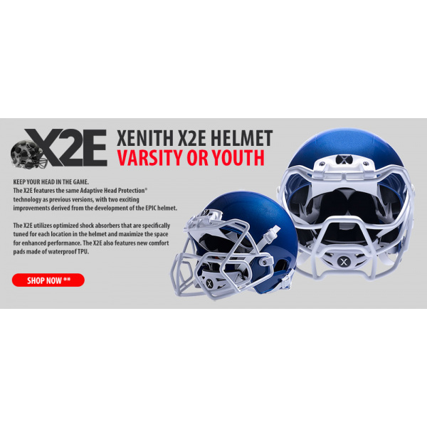 Matte Black Football Helmet Xenith Youth X2E 